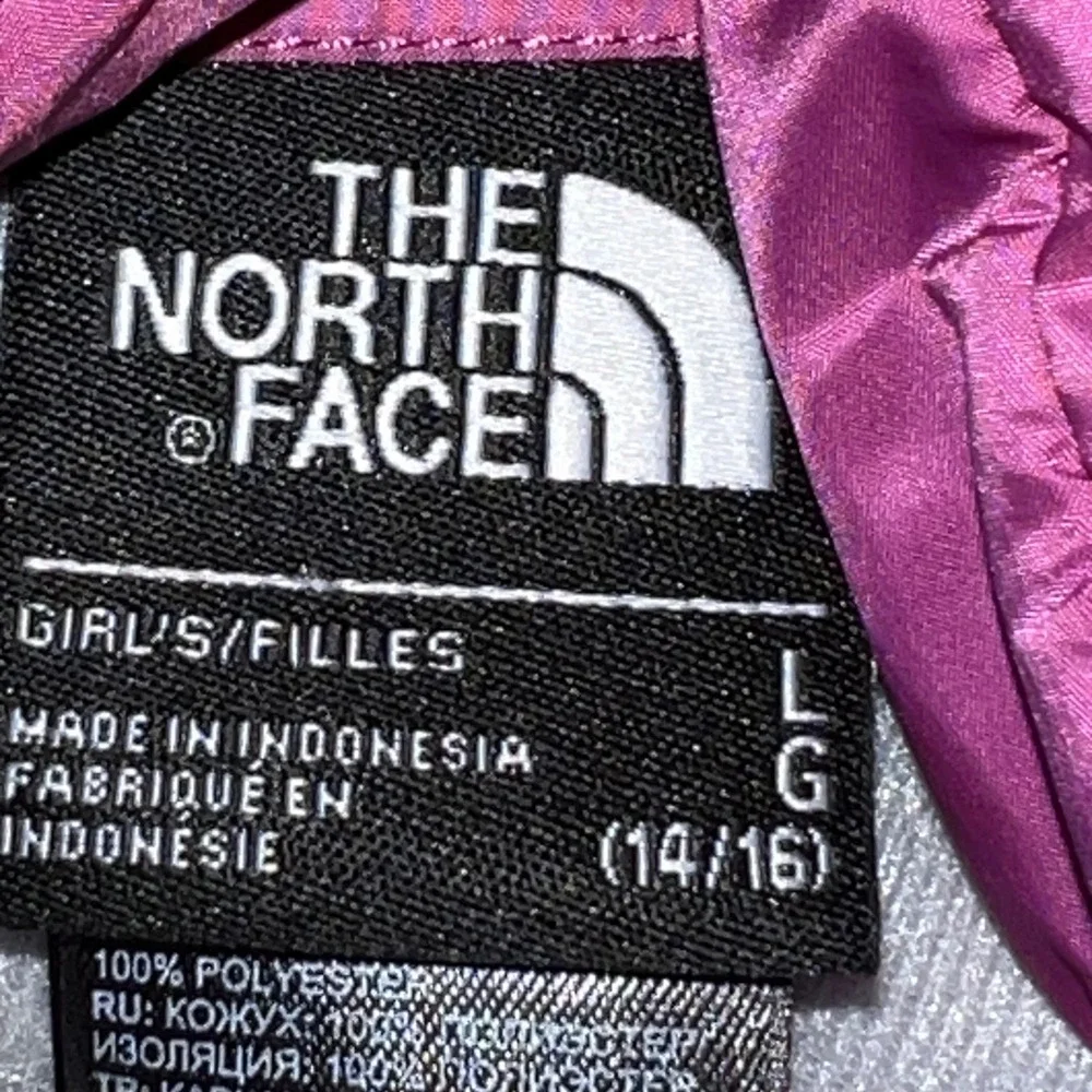 The North Face Girls Reversible Fuzzy Fleece Zip Up Vest‎ Size Large (14/16)